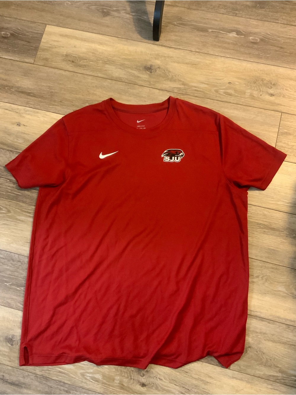 Nike SJU Saint Joseph University Hawks Logo Short Sleeve Performance Tee